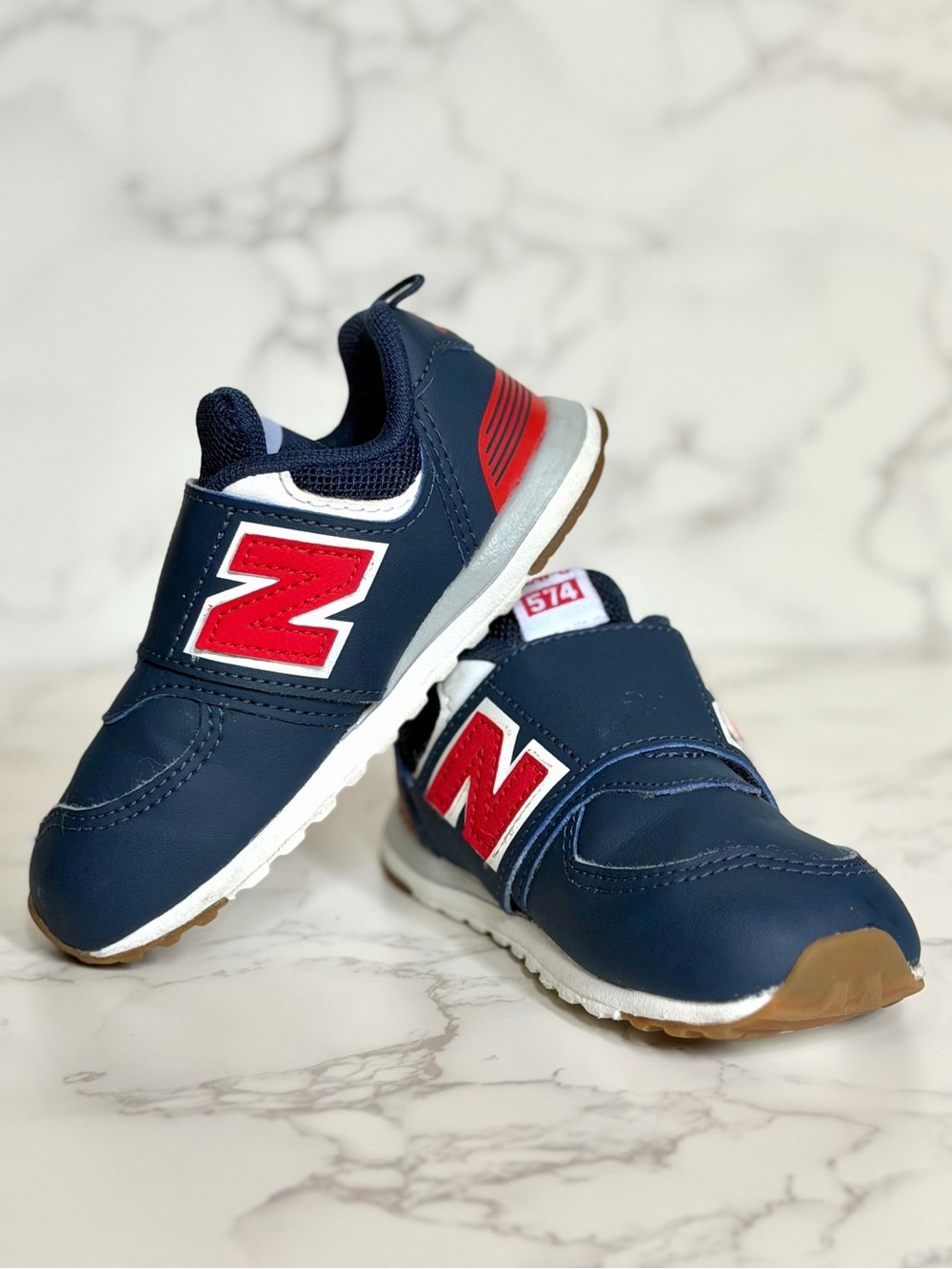 New Balance | Kid’s 574 NEW-B Hook & Loop Shoe | Pediatrician Approved | 7.5